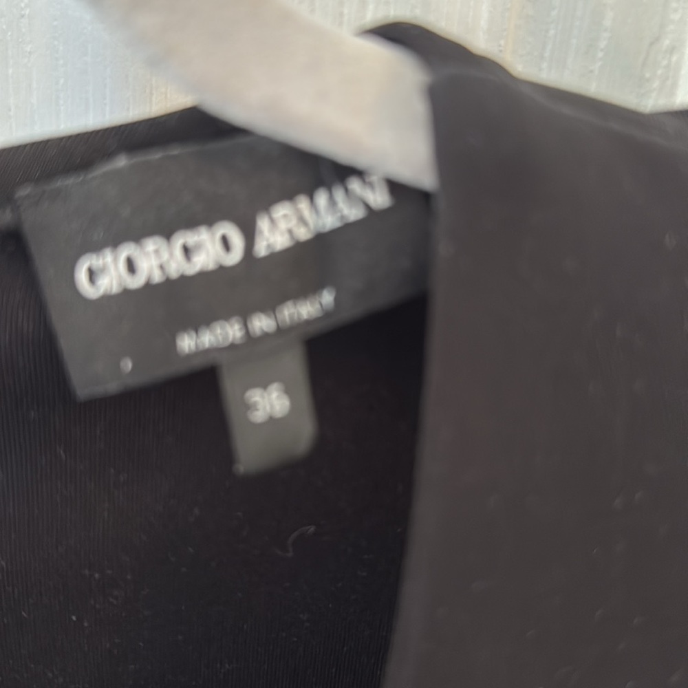 Giorgio Armani Black Long Sleeve Dress - Picture 2 of 4